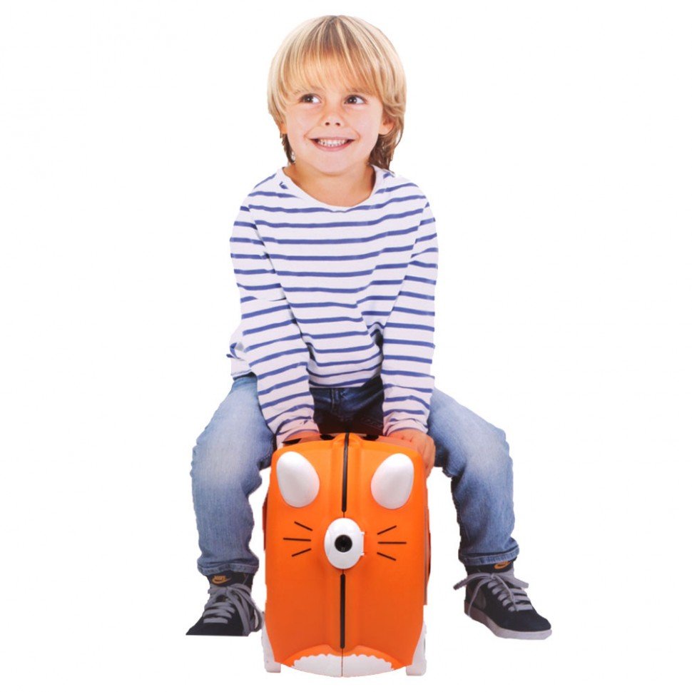 Чемодан детский trunki тигр, на колесиках, 0085-wl01-p1 0085-WL01-P1 купить  по низкой цене в интернет-магазине МаМаМа.РФ